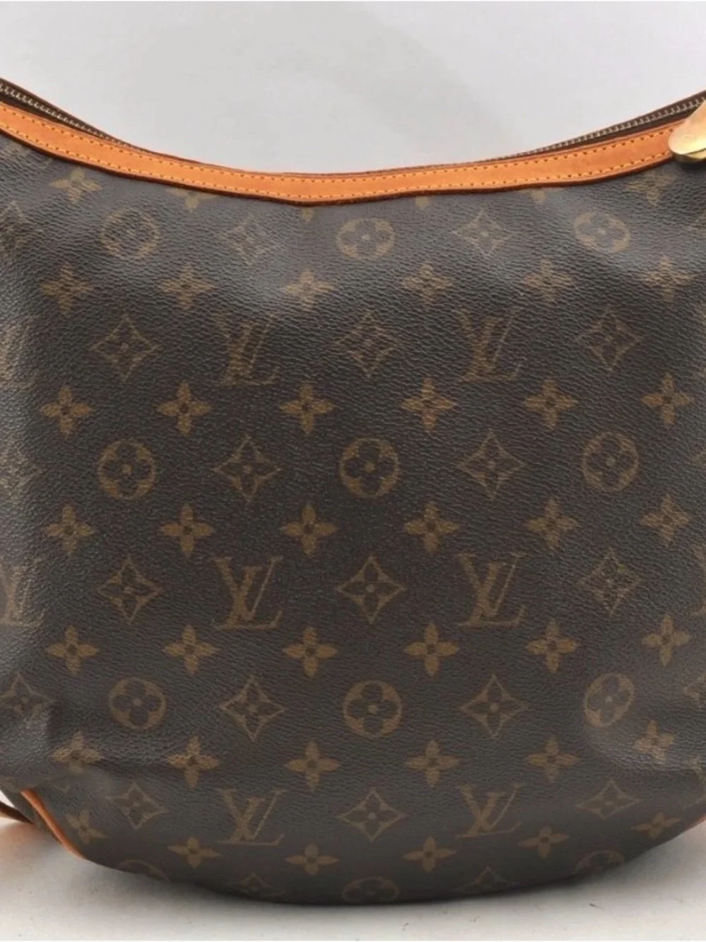 Discontinued Louis Vuitton Brown Monogram Crescent Tulum GM Shoulder Bag